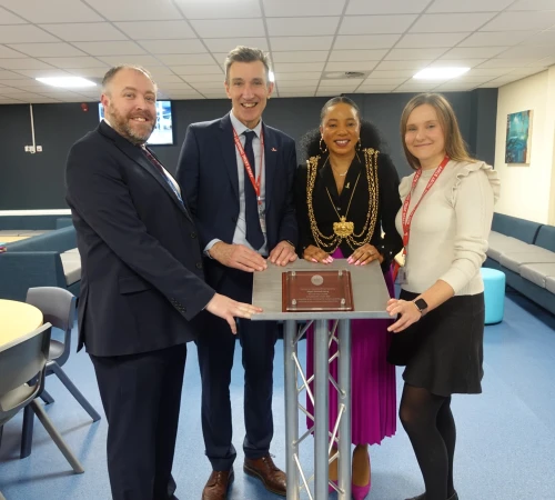 TMHS - Sixth Form Opening - Jan 2025 - Richard, James, Lord Mayor and Sam