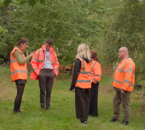Headteacher Hannah McNamara and the team from Northern Powergrid