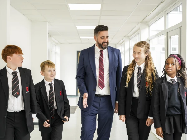 Rossett - Mr Milburn with Students - 2023 (1)