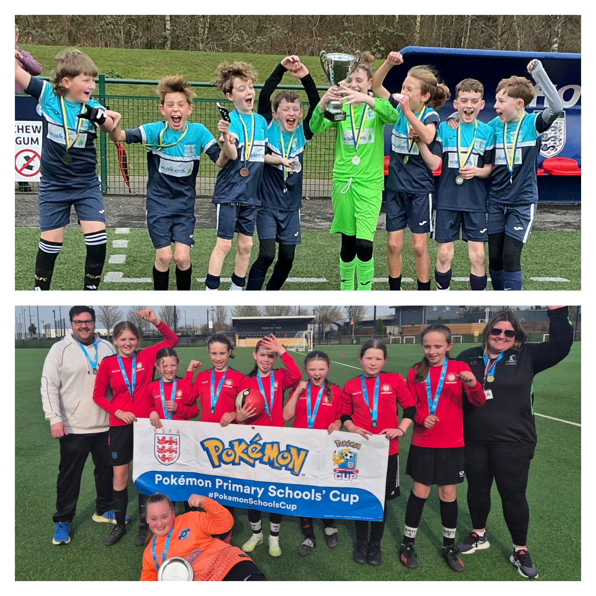 Teams from Aushtorpe Primary and Saltergate Schools